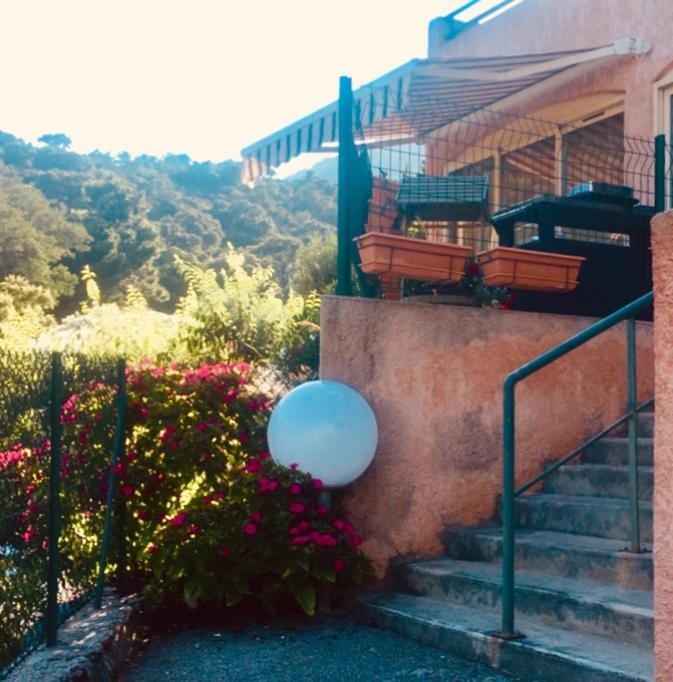Cavalaire Vue Mer Au Loin Maisonnette Tout Equipee Pour 4 Personnes Avec Piscine Clim Wifi Velos Tv Barbecues المظهر الخارجي الصورة